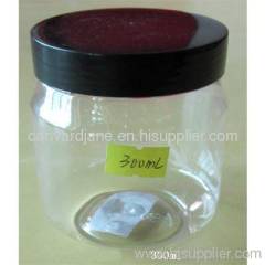 300g Lotion cream jar PET clear transparent jar PET tea caddy plastic bottle