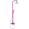 Aluminum sliding bar shower sets purple color new style hot saling