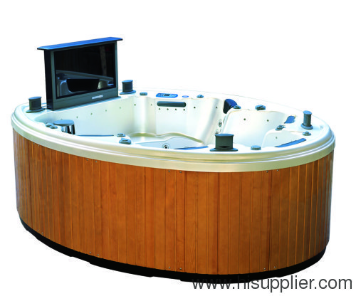 hot tub indoor spa with round