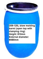 D09-125L blow molding barrel (open top with clamping ring)