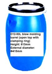 D12-50L blow molding barrel (open top with clamping ring)