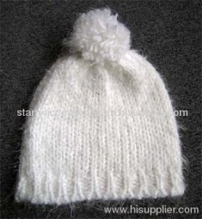 90%acrylic 10%polyester knitted hat with pom-pom for women/men