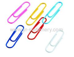 Colourful metal paper clip with plastic cover