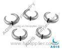 316L Stainless Steel Luster Rubber 1.6-14mm Piercing Ear Spiral Body Jewelry, Non - Toxic