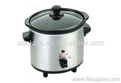 Round Slow Cooker 2QT ceramic pot