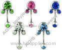 Mickey Cute Colorful Surgical Steel Crystal Piercing Belly Ring Jewelry For Engagement