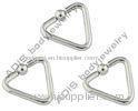 Triangle BCR Nose, Ear Body Jewelry / Ball Closure Rings, 316L Surgical Stainless Steel