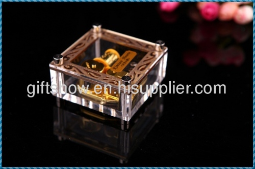 The gilded movement Acrylic Music Box; music box creative gift birthday gift