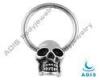 Nose Anti - Allergy Black Skull Closure Body Jewelry / Ball Closure Ring For Engagement