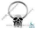 Nose Anti - Allergy Black Skull Closure Body Jewelry / Ball Closure Ring For Engagement