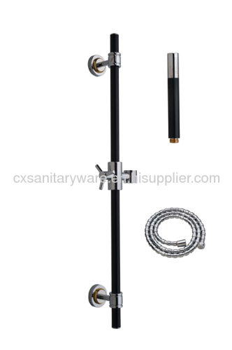 Contemporary stainless steel sliding bar shower sets