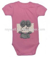 Short sleeves cotton infant bodysuits