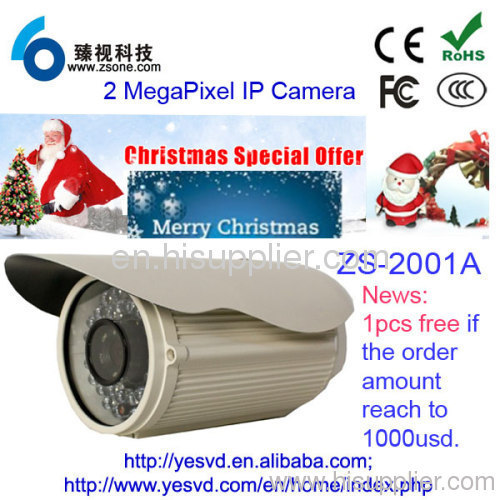 h.264 built-in IR-Cut 2.0 MegaPixel Waterproof Ir Ip Camera