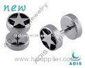 Star IP 316L Surgical Steel Logo Ear / Plugs Body Jewelry / Fake Tunnel For Engagement