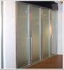 Aluminum Frame Frosted Glass Bi Fold Wardrobe Doors, Bi Folding Sliding Door For Closet
