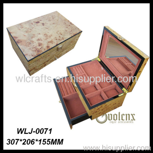 jewelry box lock leather jewelry box