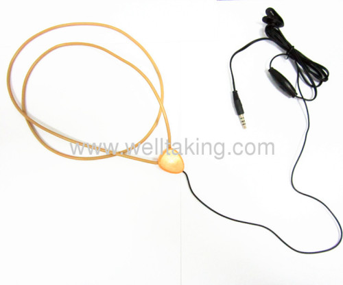 Inductive neckloop with microphone two way communication for spy earpiece