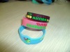 custom texts & logo silicone wristband for promotion gifts color filled debossed bracelet glow at night