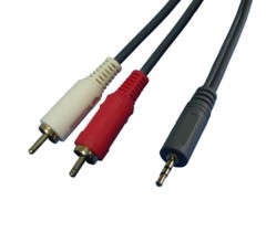 Stereo To RCA Cable 3.5 stereo plug to 2*RCA plug