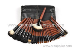 professional!Brown case 30pcs makeup brush set wooden makeup brushes