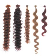 color and wavy ketation hair extension