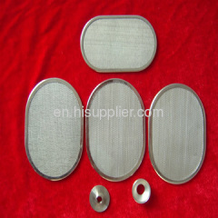 kidney shaped mesh filter disc