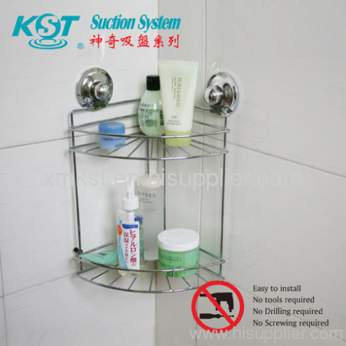 Super Suction hook 2 tier middle Corner basket