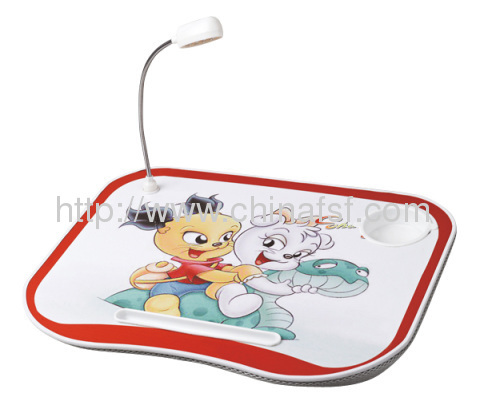 Portable laptop cushion tray table with led light suitable for gift and promotional items