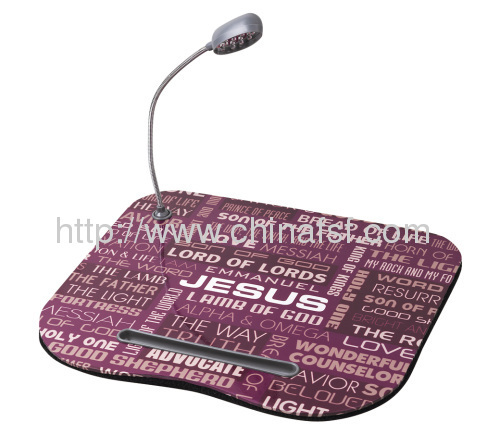 new led laptop table portable cushion laptop tray table light