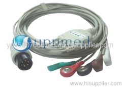 Welch Allyn One-Piece Series Patient ECG Cable with leadwires