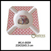 square ceramic antique Ashtray