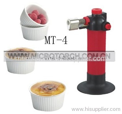 Refilled Creme Brulee Burner with 4 ramekins Features MT-4N