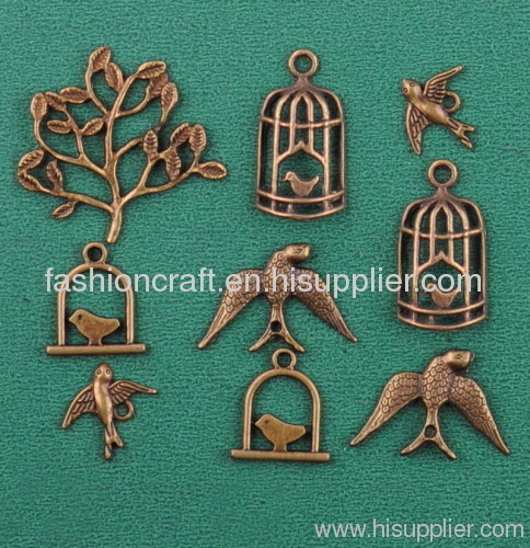 mental pendants -birds and trees