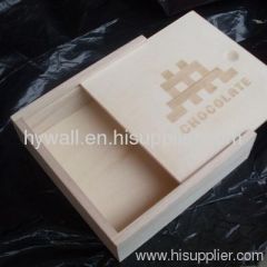 Wooden slide lid box, chocolate box