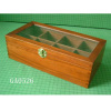 Wooden box, glass window with dividers, hinge&clasp