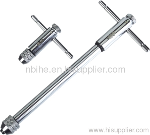 Chrome plated ratchet tap wrench T-Handle