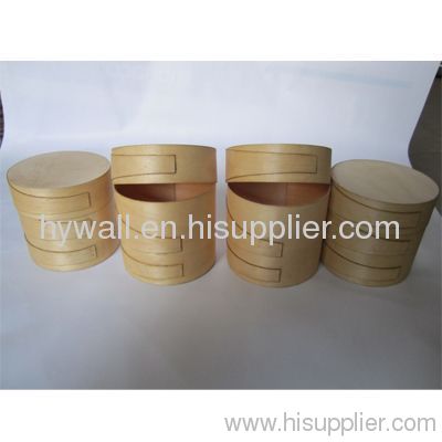 Wooden round box soft chip birch wood box