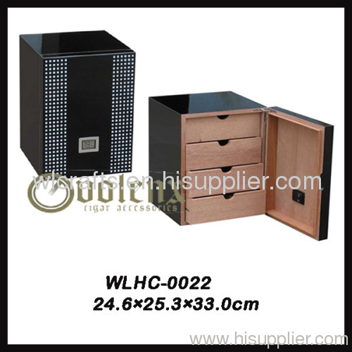Hot Sale High Gloss Cohiba Cigar Humidor with Drawer for Sale