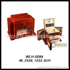 wood cigar humidor with drawer