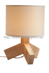 Lightingbird New Wood Table Lamp with TC shade