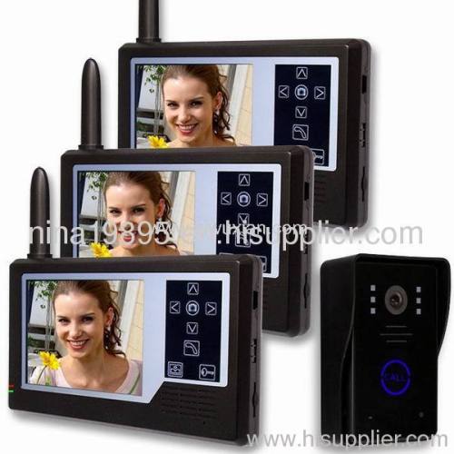 color display 3.5 inch wireless video door phone entry system for apartment(1v3)