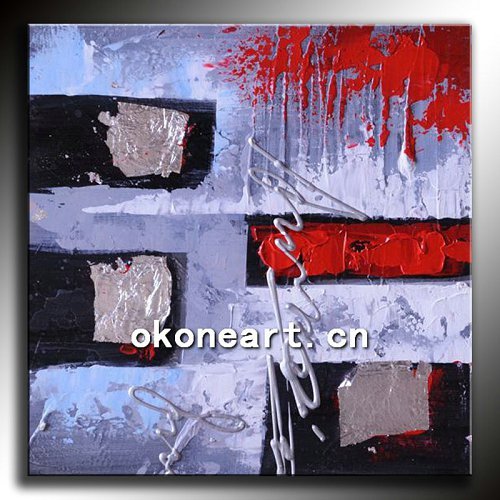 Modern textured abstract oil painting on canvas