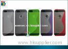 Stylish Unique 2tone Color S Shape TPU / PC Case with TPU Bumper for Iphone 5