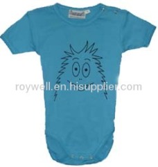 100% cotton comfortable short sleeve baby bodysuit