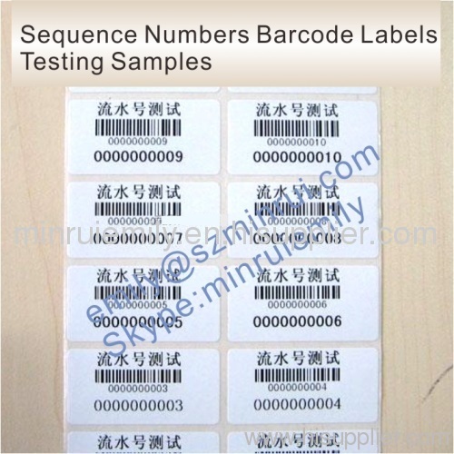 serials barcode labels