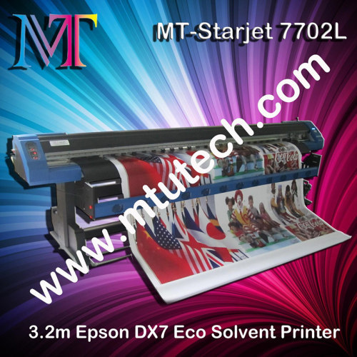 3.2m Digital Large Format Eco Solvent Printer with Epson DX7 / DX5 head 1440dpi