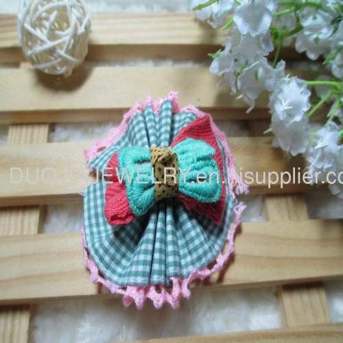 New type HandmadeFashion Children Hair accessories BYFJ1206 Flower with Bowknot Children hair clip/Hairpin/ hair grip