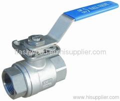 2pc screwed ball valve with mounting flange