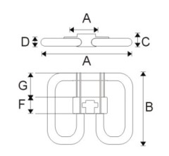 2D Fluorescent lamp 21W 2700K