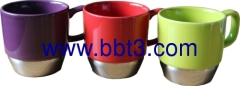 2013 new style ceramic & stainless steel coffee mug